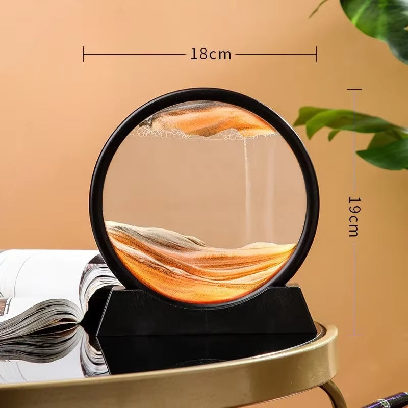 Flowing Painting Office Home Decor Hourglass Quicksand Art