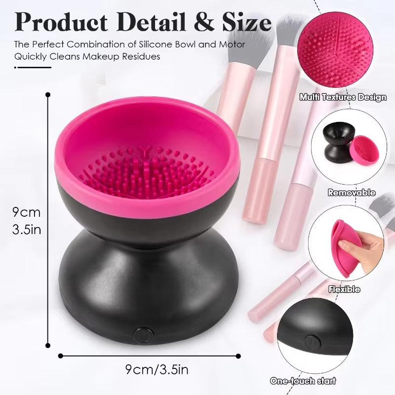 GirlsGlo™ Portable USB Makeup Brush Cleaner Machine