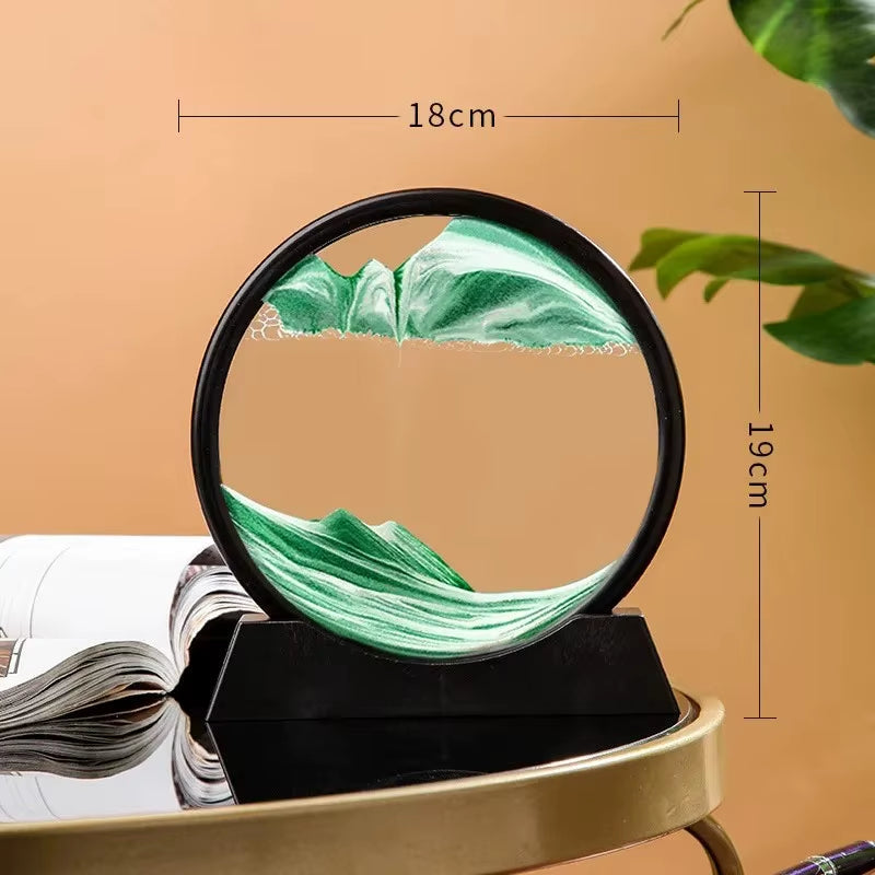 Flowing Painting Office Home Decor Hourglass Quicksand Art