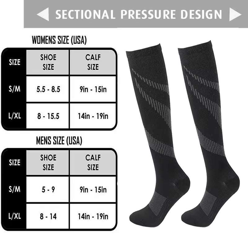 Nurse Compression Socks Sports Cycling Socks Or For Diabetics 1 pack