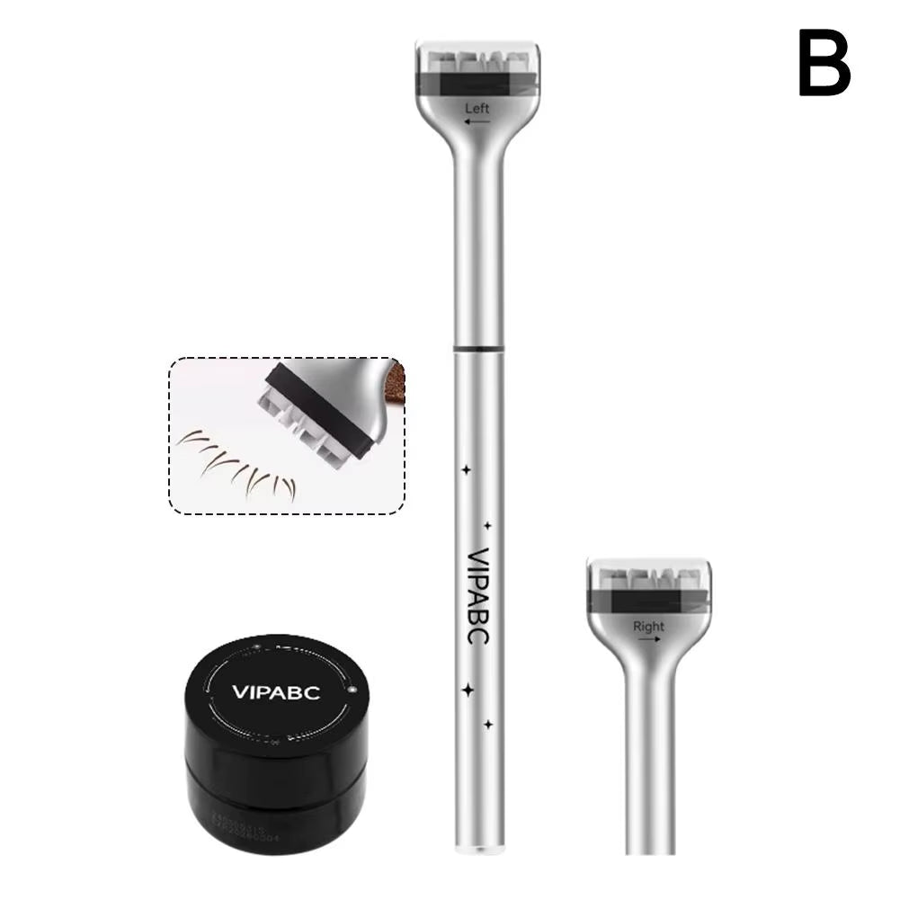 Lower Lash Stamp Quick Eye Makeup Aid Tools Kit 3 in 1