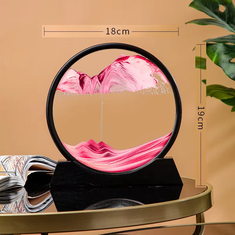 Flowing Painting Office Home Decor Hourglass Quicksand Art