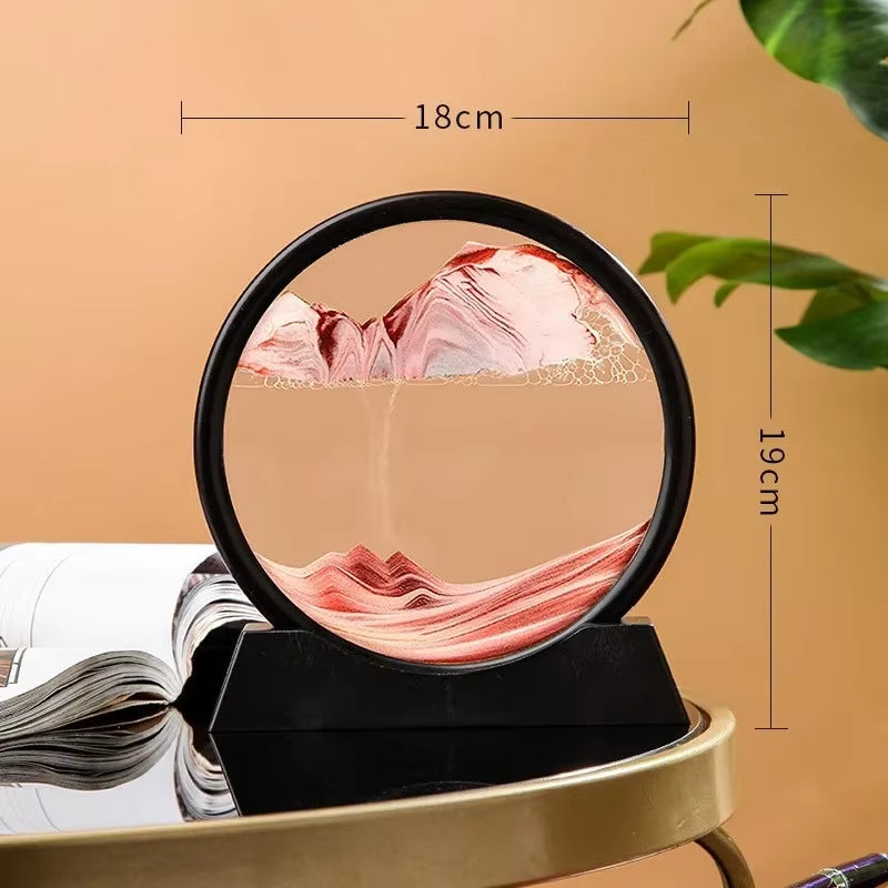 Flowing Painting Office Home Decor Hourglass Quicksand Art