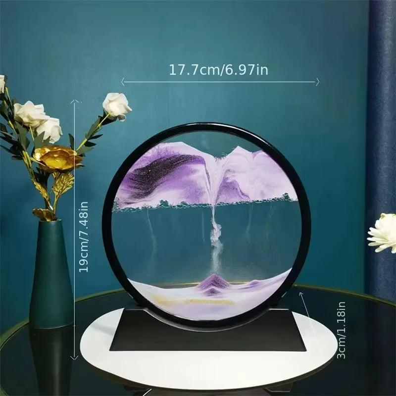 Flowing Painting Office Home Decor Hourglass Quicksand Art
