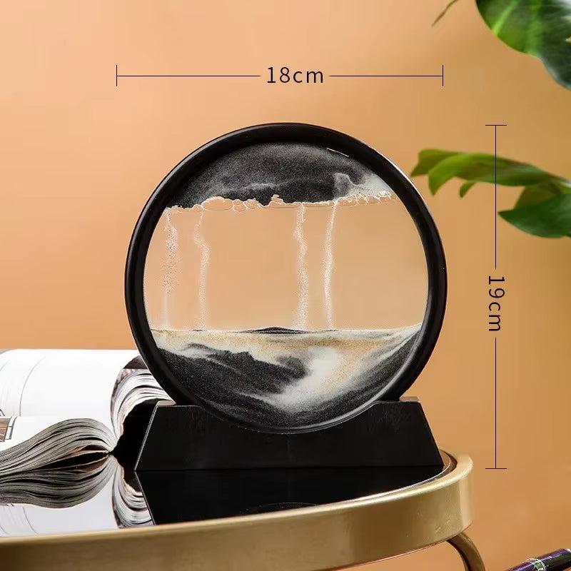 Flowing Painting Office Home Decor Hourglass Quicksand Art