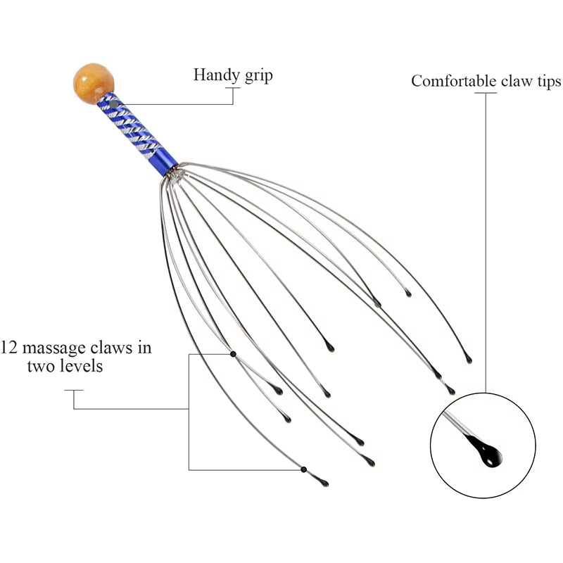 Octopus Head And Scalp Massage Claw